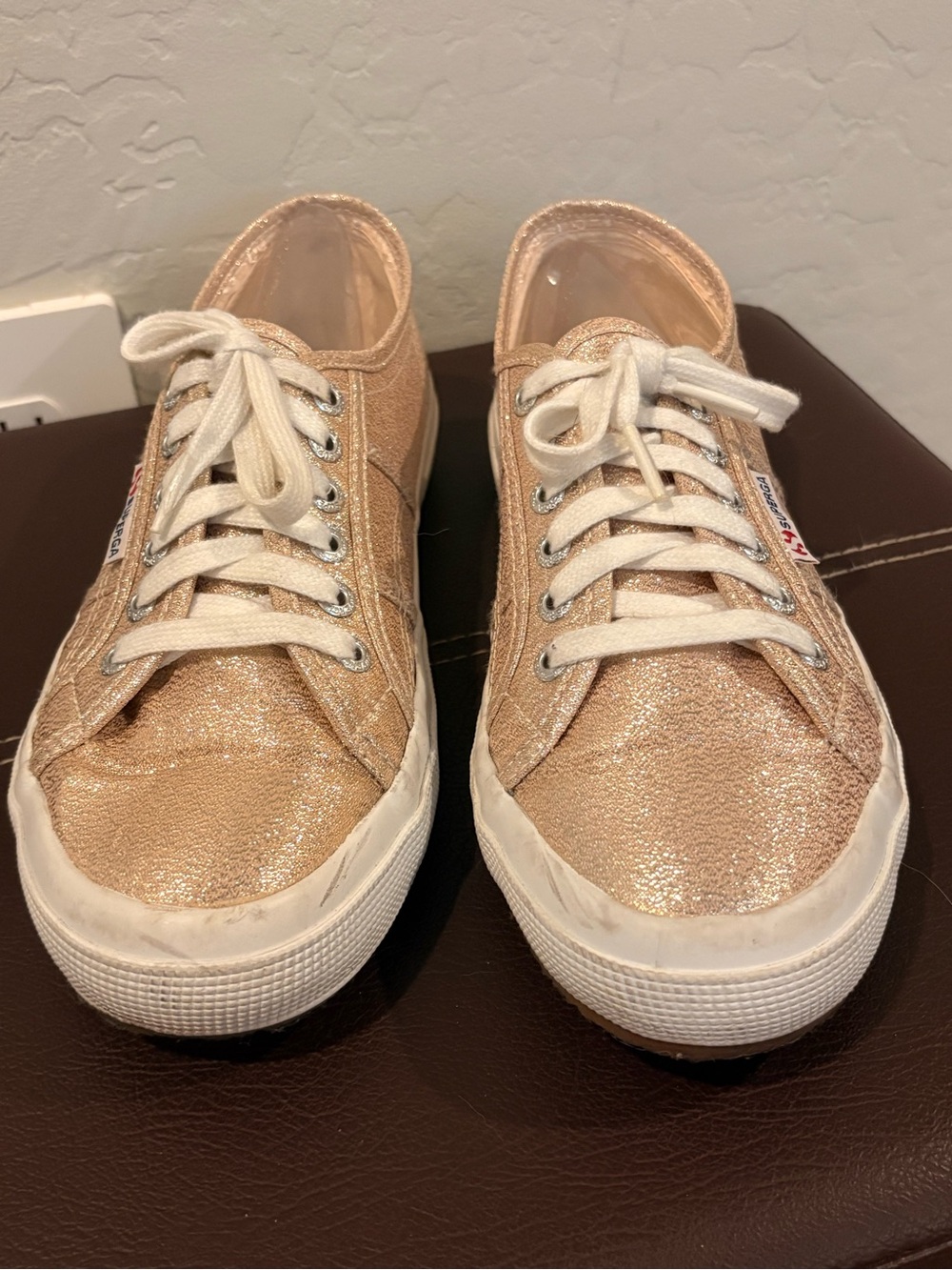Superga Metallic Rose Gold Low-Top Sneakers